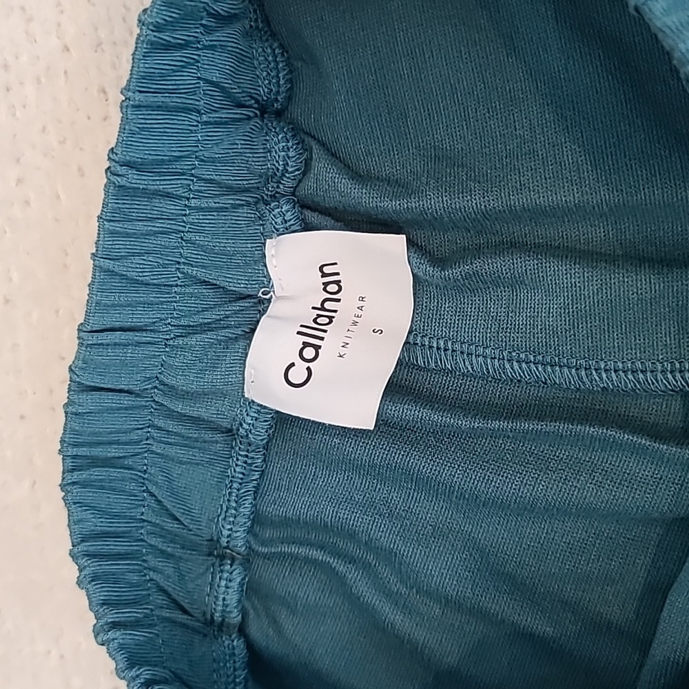 Callahan Soft Cotton High Rise Elastic Waist Pull On Nova Shorts Blue Nile NWT - Picture 12 of 13